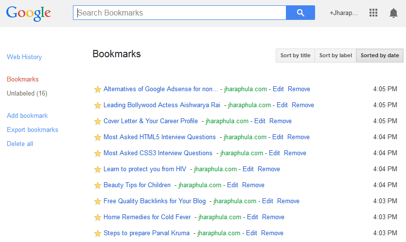 bookmarking