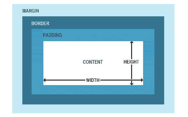 Padding, Border and Margin properties from CSS Box Model
