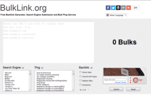 Free Backlinks Submitter tools to generate bulk Backlinks